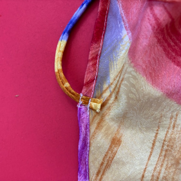 Vintage Colorful Abstract Satin Slip - Picture 7 of 8